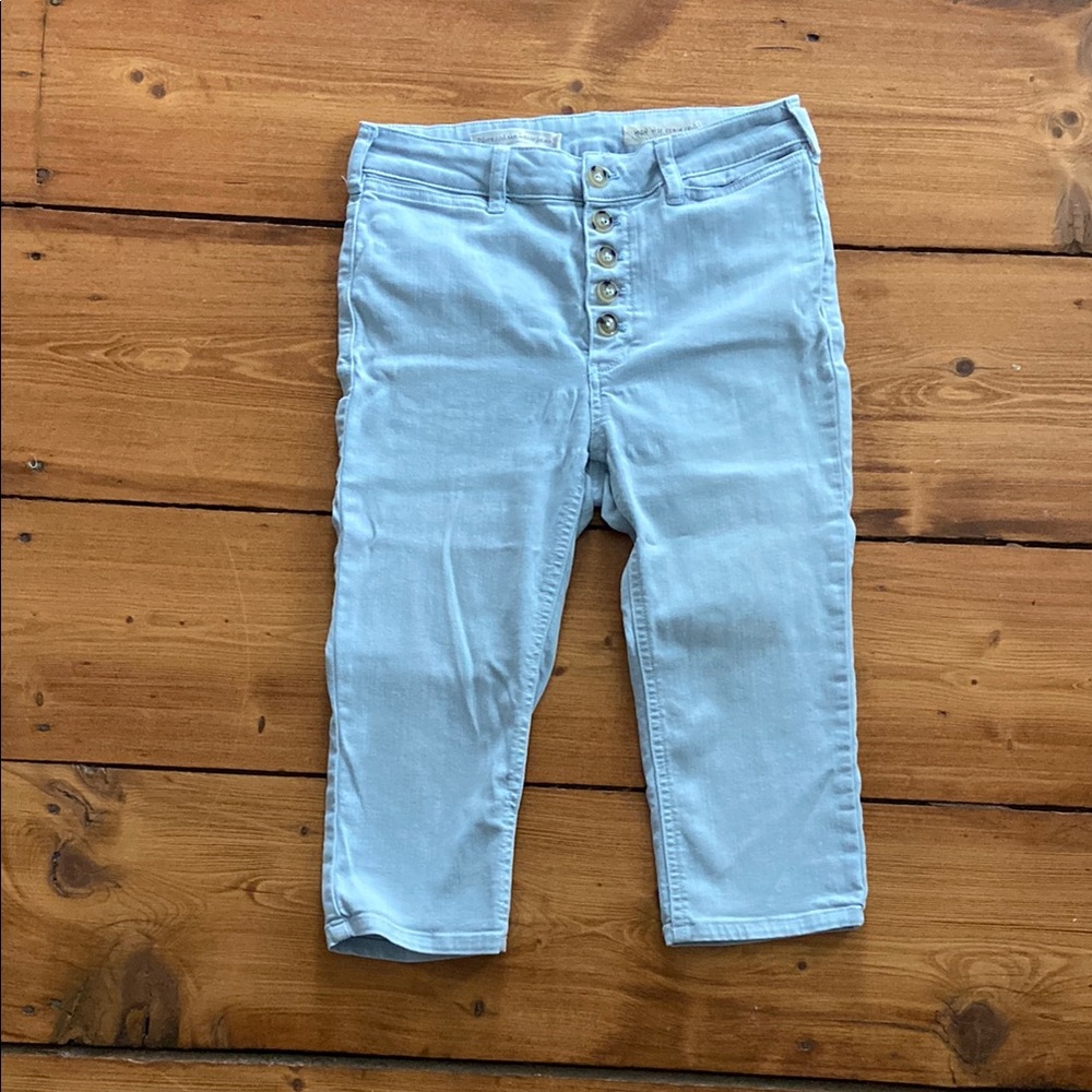 Pilcro by Anthropologie light blue long Jean Shorts